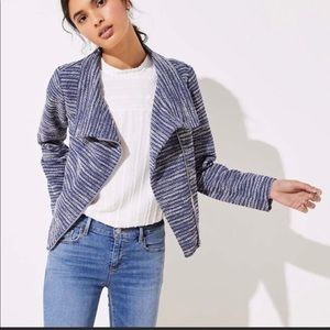 Loft (Ann Taylor) Knit Jacket asymmetrical zip front